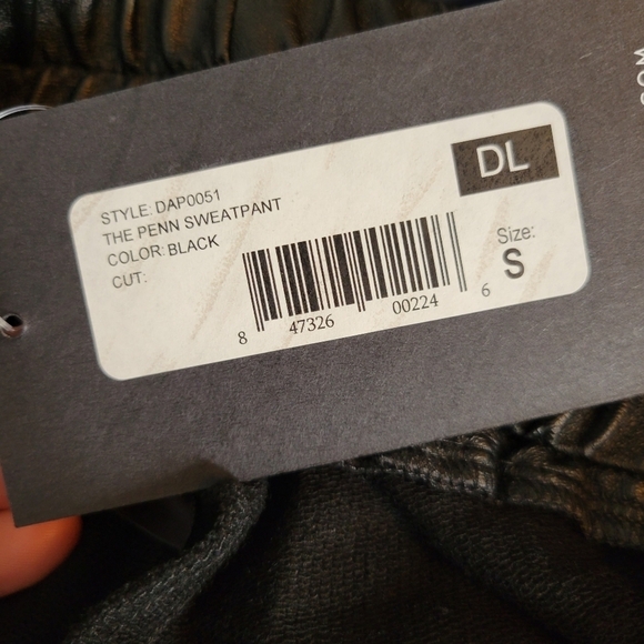David Lerner Penn Leather-Patch‎ Sweatpants XS NWT - Picture 10 of 11